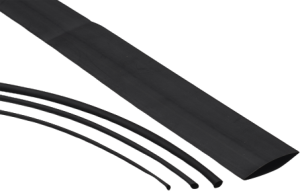 Heatshrink tubing, 2:1, (3.8/1.75 mm), polyolefine, cross-linked, black