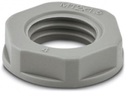 Counter nut, M12, 18 mm, silver gray, 1411205