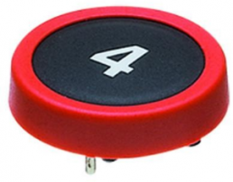 Short-stroke pushbutton, Form A (N/O), 125 mA/48 VDC, unlit , actuator (black, L 4 mm), 3 N, solder connection