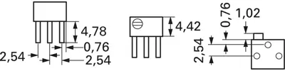 3266P-1-101LF Bourns Electronics GmbH Trimmer Potentiometers Image 2