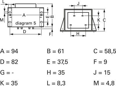 VCM 50/1/12 Block PCB Transformers Image 2