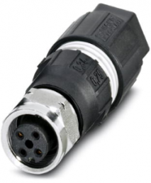 Plug, M12, 4 pole, IDC connection, screw locking, straight, 1440782