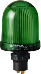 Continuous light, Ø 57 mm, green, 12-48 V AC/DC, BA15d, IP65