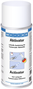 Cyanoacrylate adhesive/activator 150 ml spray can, WEICON CA-AKTIVATOR SPRAY 150 ML