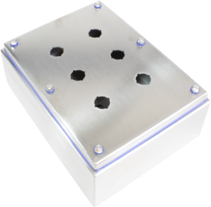 Stainless steel push button enclosure, (L x W x H) 228.09 x 115.06 x 303.27 mm, metal, IP69/IP69K, HYMPB6SS