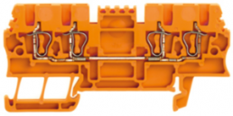 Through terminal block, spring balancer connection, 0.5-1.5 mm², 4 pole, 17.5 A, 6 kV, orange, 1775610000