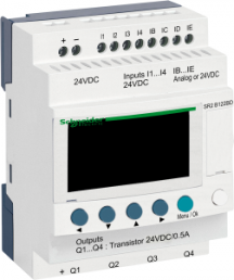 Compact smart relay Zelio Logic - 12 I O - 24 V DC - clock - display