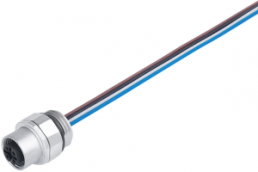 Sensor actuator cable, M12-flange socket, straight to open end, 5 pole, 0.2 m, 4 A, 76 0832 0011 00005-0200