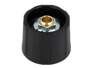 Rotary knob, 6 mm, Plastic, black