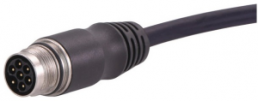 Sensor actuator cable, M17-cable plug, straight to open end, 7 pole, 5 m, PUR, black, 8 A, 21375100701050