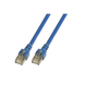 Patch cable, RJ45 plug, straight to RJ45 plug, straight, Cat 5e, SF/UTP, PVC, 1 m, blue