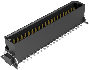 Pin header, 40 pole, pitch 1.27 mm, straight, black, 403-52040-51