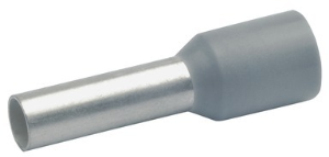 Insulated Wire end ferrule, 4.0 mm², 20 mm/12 mm long, DIN 46228/4, gray, 47412