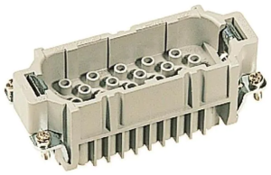 Pin contact insert, 16B, 40 pole, unequipped, crimp connection, with PE contact, 09210403001