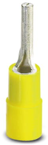 Insulated pin cable lug, 4.0-6.0 mm², AWG 12 to 10, 2.7 mm, yellow