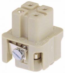 Socket contact insert, 3A, 3 pole, equipped, screw connection, with PE contact, 09200032711