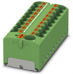 Distribution block, push-in connection, 0.2-6.0 mm², 32 A, 6 kV, green, 3274040