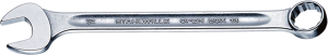 Ring/open-end wrench, 1/2", 15°, 160 mm, 57 g, Chromium alloy steel, 40483232