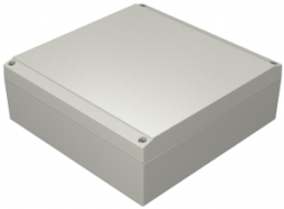 Aluminum enclosure, (L x W x H) 200 x 200 x 72 mm, gray (RAL 7038), IP66, 042020070