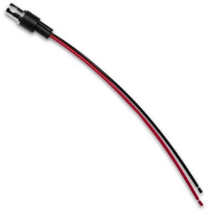 Coaxial cable, BNC plug (straight) to open end, grommet black/red, 0.102 m, BU-5200-A-4-0