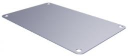 Stainless steel label, (L x W) 85 x 54 mm, silver, 1 pcs