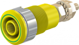 4 mm socket, screw connection, mounting Ø 12.2 mm, CAT III, yellow/green, 23.3020-20