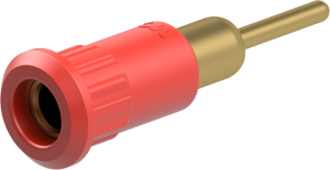 4 mm socket, round plug connection, mounting Ø 8.2 mm, red, 64.3012-22