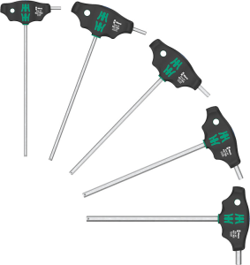 Screwdriver kit, 4 mm, 5 mm, 6 mm, 7 mm, 8 mm, hexagon, L 200 mm, 05136070001