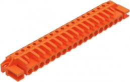 Socket header, 19 pole, pitch 5.08 mm, angled, orange, 232-278/047-000