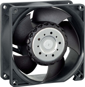 DC axial fan, 12 V, 92 x 92 x 38 mm, 280 m³/h, 73 dB, ball bearing, ebm-papst, 3212 J/2 H4P