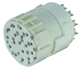 Socket contact insert, 17 pole, solder cup, straight, 09151172702