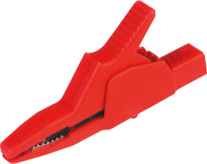 Alligator clip, red, max. 30 mm, L 85 mm, CAT II, socket 4 mm, AK 2 B 2540 I RT