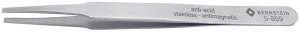 SMD tweezers, uninsulated, antimagnetic, stainless steel, 125 mm, 5-859