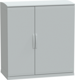 Control cabinet, (H x W x D) 1250 x 1250 x 620 mm, IP44, polyester, light gray, NSYPLAZT12126G
