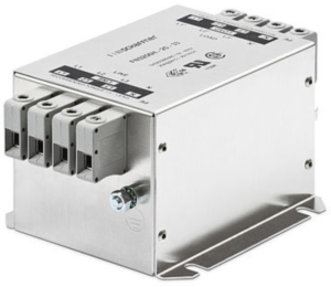 Line filter, 60 Hz, 36 A, 480 VAC, terminal block, FN3256H-36-33