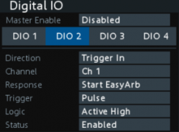 Four digital trigger I/O ports for NGA100power supplies (unregistered license), NGA-K103