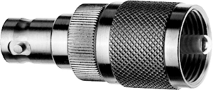 Coaxial adapter, 50 Ω, UHF plug to BNC socket, straight, 100023666