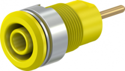 4 mm socket, round plug connection, mounting Ø 12.2 mm, CAT III, yellow, 23.3010-24
