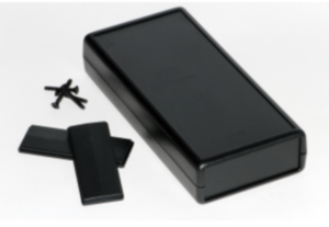 ABS handheld enclosure, (L x W x H) 140 x 66 x 28 mm, black (RAL 9005), IP54, 1593XBK