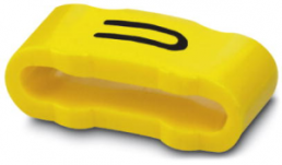 PVC marking sleeve, imprint "U", (L x W) 11.3 x 4.3 mm, yellow, 0826611:U
