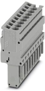 Plug, spring balancer connection, 0.08-4.0 mm², 9 pole, 24 A, 6 kV, gray, 3210693