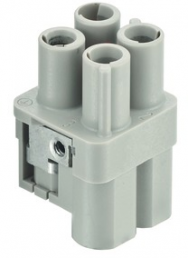 Socket contact insert, 3A, 3 pole, unequipped, crimp connection, with PE contact, 09120033151