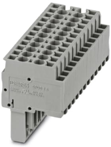 Plug, spring balancer connection, 0.08-6.0 mm², 15 pole, 32 A, 8 kV, gray, 3043734