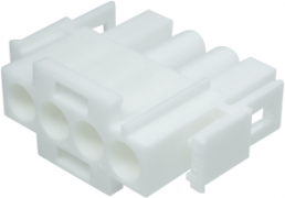 Plug housing, 4 pole, pitch 6.35 mm, straight, natural, 350779-4