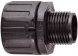 Straight hose fitting, M25, 21 mm, polyamide, IP66, black, (L) 44 mm