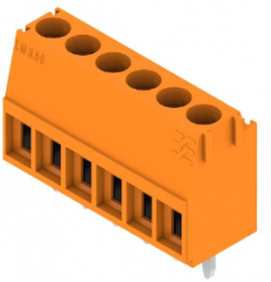 PCB terminal, 6 pole, pitch 3.5 mm, AWG 28-14, 10 A, screw connection, orange, 1845050000