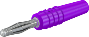 2 mm plug, solder connection, 0.5 mm², purple, 22.2619-26