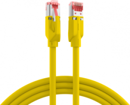 Patch cable, RJ45 plug, straight to RJ45 plug, straight, Cat 5e, S/UTP, PUR, 1.5 m, yellow
