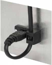 Strain relief kit, USA, C8-plug, straight, black, 2 m
