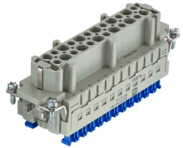 Socket contact insert, 24B, 24 pole, equipped, cage clamp terminal, with PE contact, 09332242748
